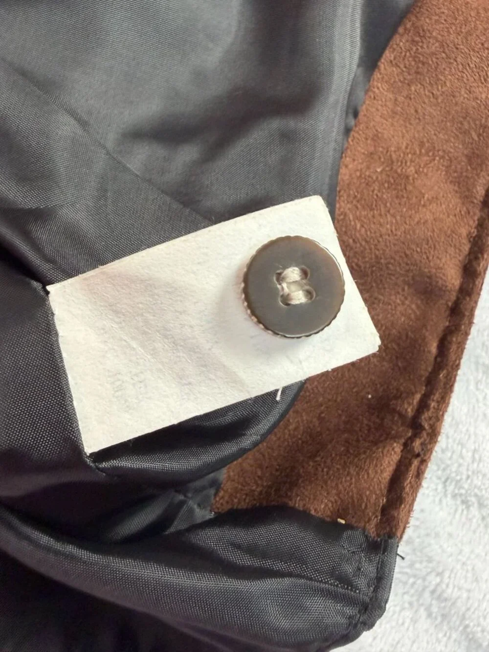 Scully Mens Brown Faux Suede Western Vest Shawl Collar Made in USA Small Lined